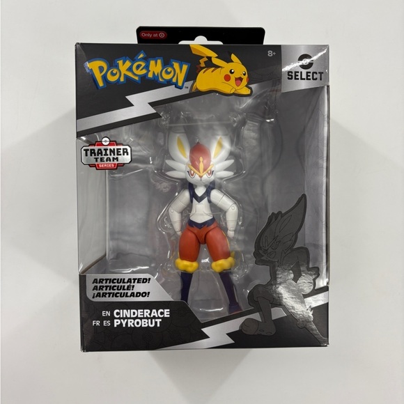 Pokemon Other - Pokemon Select Cinderace Figure with Red and White